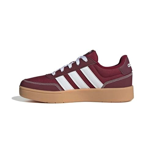 Image of adidas Unisex Kids BREAKBASE Shoes Junior, Collegiate Burgundy/FTWR White/Shadow red, 5 UK