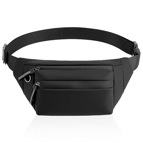 Image of Bum Bag, Lightweight Waterproof Waist Pack with Adjustable Belt, Bum Bag for Men Women, Multi Pocket Waist Bags for Travel Running Hiking Walking Cycling