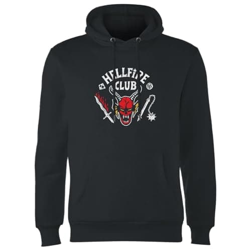 Image of Zavvi Stranger Things Hellfire Club Vintage Hoodie - Black M