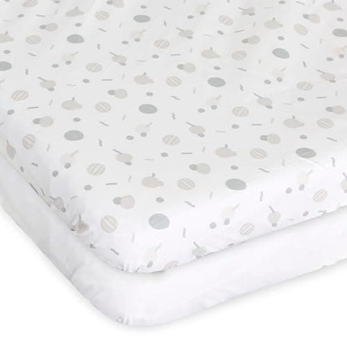 Image of Chicco Next2Me Forever Crib Sheets (Pack of 2), 100% Soft Cotton, Original and Official Accessory for Next2Me Co-Sleeping Crib, Cotton and Confetti, 09101128210990