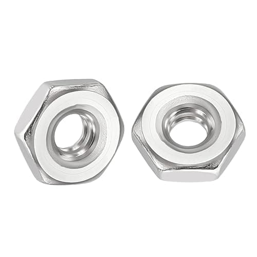 Image of Kozelo 50pcs Hex Nuts - [#6-32] 304 Stainless Steel 18-8 (A2-70) Hardware Nuts for Mechanical Repair & Assembly, Standard Inch Coarse Thread Nut, Bright Finish, Silver