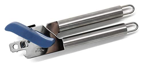 Image of Fackelmann 670530 Can Opener Stainless Steel and PP with Pipe Handle 20 cm 1 Piece AC Window Opener INOX Elemental 18/8 Silver/Blue