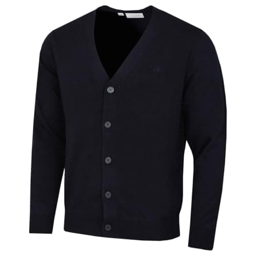 Image of Calvin Klein Mens Blackthorn V-Neck Soft Cardigan - Navy - M