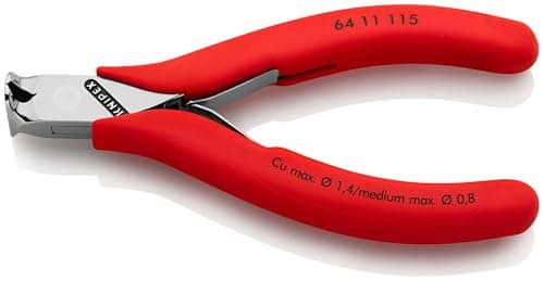 Image of KNIPEX Electronics End Cutting Nipper with Non-Slip Plastic Grips 115 mm, 64 11 115