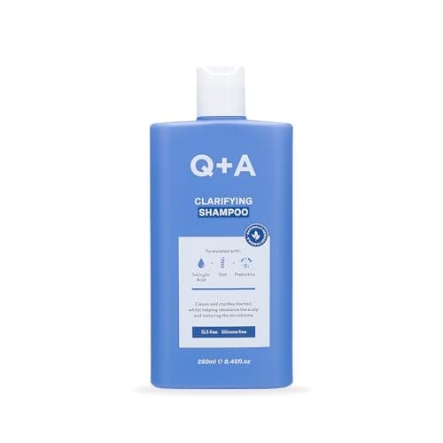 Image of Q+A Clarifying Shampoo (250ml), Scalp-Refreshing, Build-Up Removing, Moisturising and Microbiome-Balancing Hair Care, Salicylic Acid Shampoo, with Oatmeal and Prebiotics