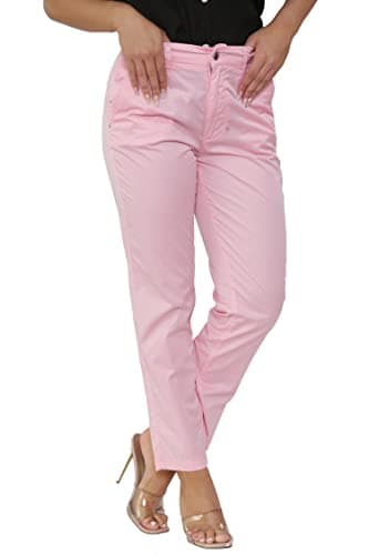 Image of Soroor® Womens Trousers - The Ultimate Ladies Trousers | Stylish, Durable & Comfortable Women Trousers | Trousers for Women UK, Work Trousers Women | Available in Petite and Regular Sizes Pink