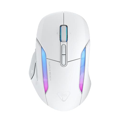 Image of TURTLE BEACH Kone II Air – Wireless Ergonomic RGB Gaming Mouse, 350-Hr Battery, 26K DPI Optical Sensor, 100M Click Optical Switches, 21 Customizable Inputs, 4D Free-Spin Scroll Wheel – Arctic White