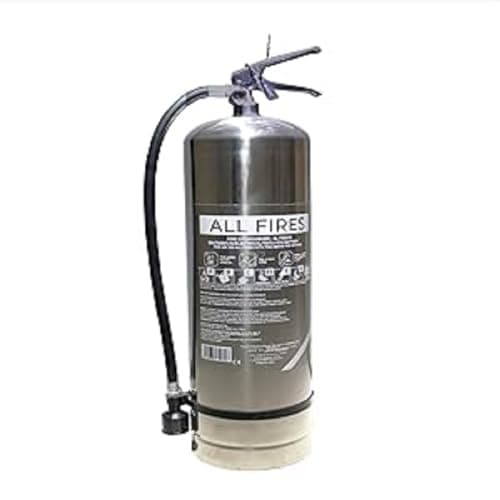 Image of Firexo All in One Stainless Steel Fire Extinguisher (9 Litre / 9 kg) - Multipurpose Extinguisher for ALL FIRES inc. Li-ion Battery Fires! - Emergency Safety Equipment for Home, Kitchen & Fireplace