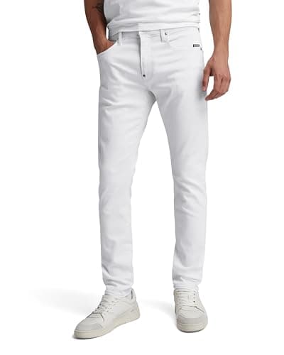 Image of G-Star Men's Revend FWD Skinny Jeans, White (paper white gd D20071-C258-G547), 34W / 34L