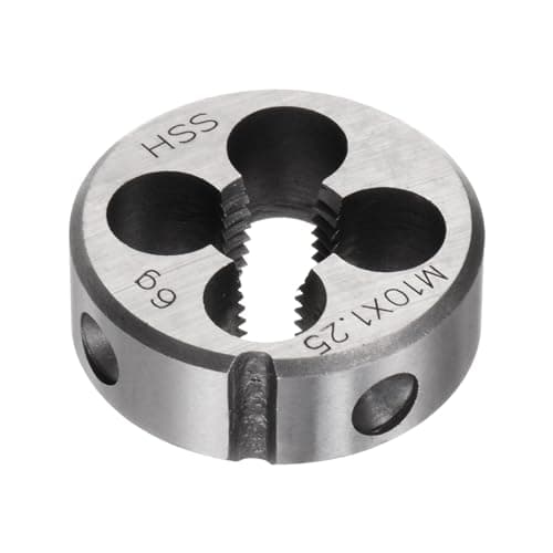 Image of sourcing map Round Threading Dies, Metric M10 x 1.25 Thread (Right Hand), High Speed Steel (HSS) Screw Cutting Die Repair Tool
