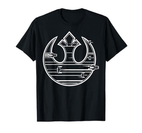 Image of Star Wars Last Jedi Rebel Resistance Ship Logo T-Shirt