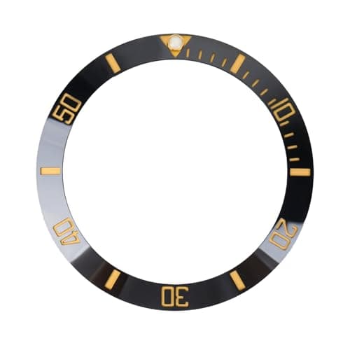 Image of LACAK Watch Ceramic Bezel Compatible with Rolex Submariner 116610/116613 40mm Watch, Black and Gold Word