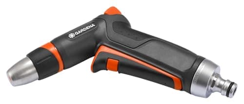 Image of Gardena Premium Cleaning Nozzle: Robust Water Nozzle for Cleaning and Spraying, with Impulse Trigger and Lock, Frost Protection (18305-20)