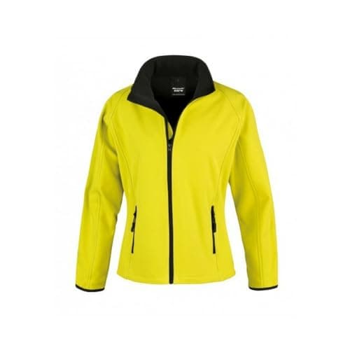 Image of Result Women's R231F Printable Softshell Jacket - Yellow/Black, 2X-Large/Size 18