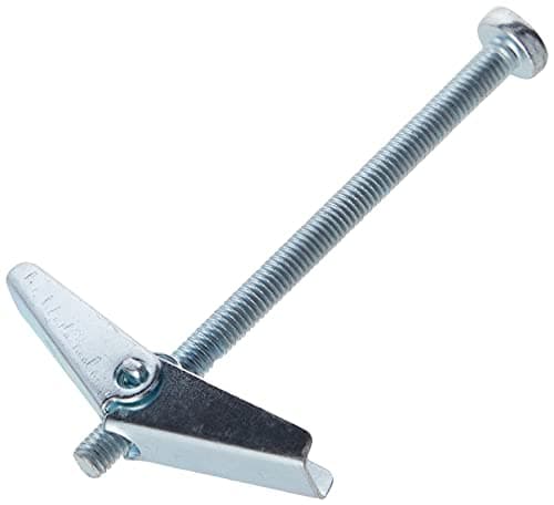 Image of Merriway BH02599 (10 Pcs) Wing Spring Toggle for Plasterboard Hollow Walls Doors with Machine Screw, M5 x 75 mm (3/16 Inch x 3 Inch) - Pack of 10 Pieces