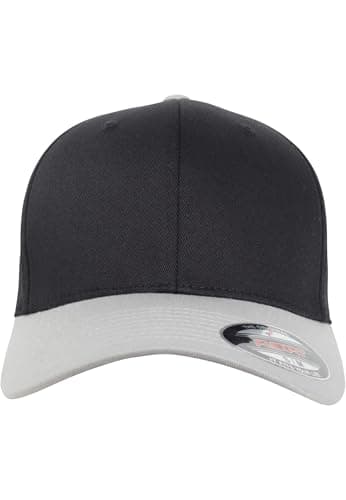 Image of Flexfit Wooly Combed 2-Tone Cap, Blk/Silver, S/M