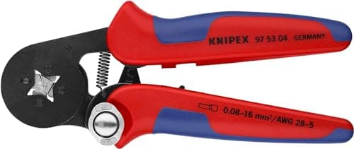Image of KNIPEX Self-Adjusting Crimping Pliers for Wire Ferrules, 0.08-16 mm², Square Compression, Crimping Tool, Wire Crimper, 97 53 04