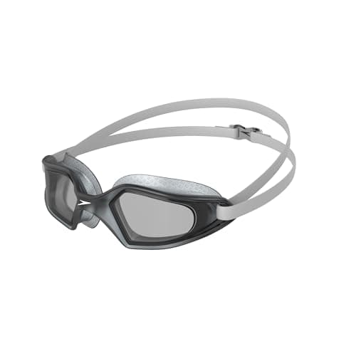 Image of Speedo Unisex-Adult Hydropulse Swimming Goggle | Comfortable Fit | Adjustable Design Goggles, White/Elephant/Light Smoke, One Size