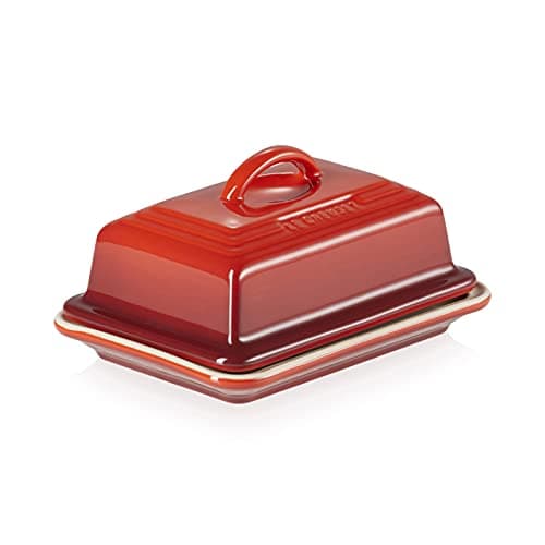 Image of Le Creuset Stoneware Butter Dish, 900 g, 17 x 12.5 x 9 cm, Cerise, 70837170600000