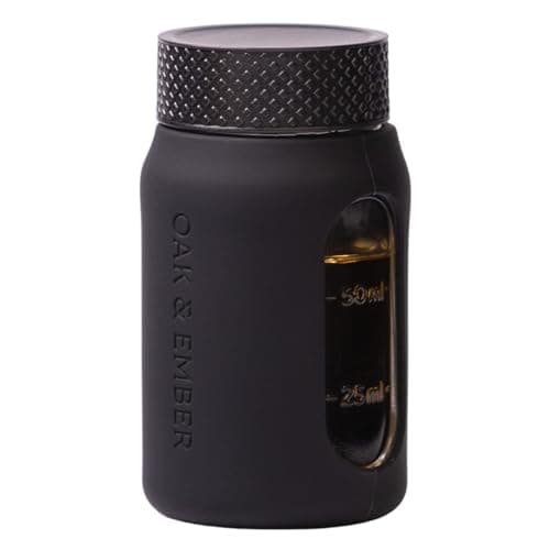 Image of Flight Flask 100ml Hip Flask for Alcohol | Leakproof Glass Hip Flask with Protective Case | Small Pocket Flask for Men & Women | Whisky Travel Flask & Mini Spirit Bottle