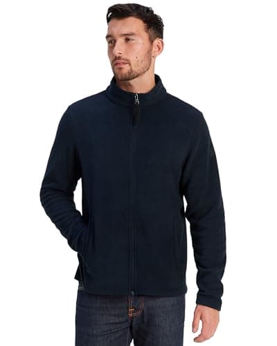 Image of TOG24 Revive Mens Fleece Jacket Outdoor Microfleece Jackets with Full-Zip Lightweight & Warm, Anti-Pill Fabric for Hiking Trekking Camping Sport Dark Indigo M