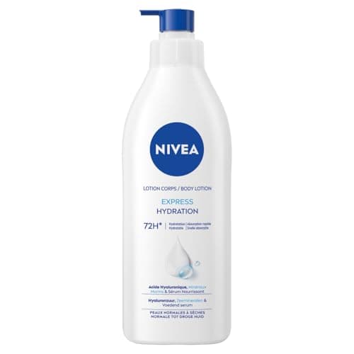 Image of NIVEA Body Milk Hydration Express 72h (1 x 400 ml) - Body Milk with Pure Hyaluronic Acid - Body Care Fast Moisturising - Nourishing Serum for Normal Skin