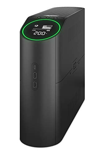 Image of APC Gaming Back UPS Pro, 2200VA/1320W, Battery Backup & Surge Protector for Gaming PC and Consoles, 2x UK and 2x IEC C13 outlets, RGB Lights, Pure Sine Wave, Midnight (Black) BGM2200B-UK