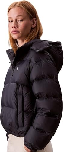 Image of Calvin Klein Jeans Women's ESSENTIAL MIDWEIGHT PUFFER JACKE LV047D501G Jackets, Blue (Inkwell), XXS