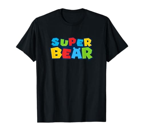 Image of Gay Bear Shirt with Bear Pride Flag Super Bear Gay Daddy T-Shirt