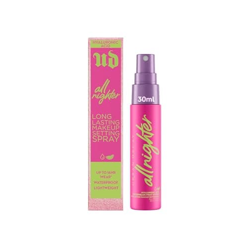 Image of Urban Decay All Nighter Hyaluronic Hydracharge Setting Spray, Up to 8 Hour Hydration with Hyaluronic Acid and Watermelon Extract, Waterproof Sweat-Resistant Vegan Formula, (Full Size or Travel Size)