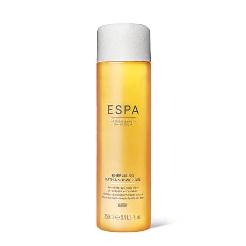 Image of ESPA Energising Bath & Shower Gel 250ml | Peppermint, Eucalyptus & Rosemary | Foaming Gel with Fatigue Fighting Aroma | Refreshing & Reinvigorating | Aromatherapy | Vegan Friendly
