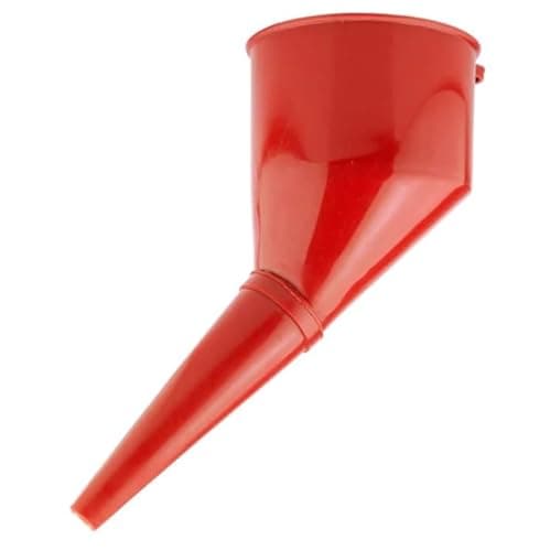 Image of Fuel Funnel with Fine Mesh Filter and Handle for Easy Refilling - Thick Plastic Fuel Funnel for Petrol, Diesel, Oil, Ad-blue, Water, Screen Wash (Red)