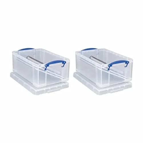 Image of Really Useful Storage Box 9 Litre Pack of 2 - Color: Clear