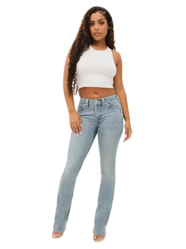 Image of True Religion Women's Becca Mid Rise Boot Cut Jeans, Peak Spot, 25