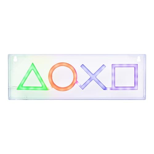 Image of PlayStation Icons LED Neon Light - Officially Licensed Free Standing or Wall Mountable Light Sign - Game Room Accessories and Decor for Gamers | Paladone, Black