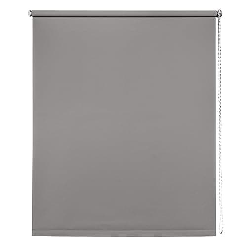 Image of Thermal Blackout Blinds, Light Grey 90cm (35.43"), 165cm Drop - Blackout Roller Blinds For Inside and Outside Recess Fitting - Window Blinds of Multiple Colours and Sizes by New Edge Blinds