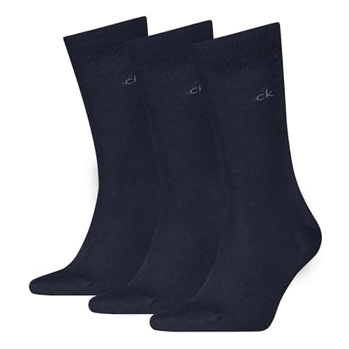 Image of Calvin Klein Men's Classic Sock, Navy, 39-42 (Pack of 3)