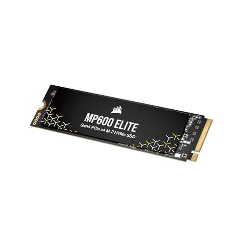 Image of Corsair MP600 ELITE 4TB M.2 PCIe Gen4 x4 NVMe SSD – M.2 2280 – Up to 7,000MB/sec Sequential Read – High-Density 3D TLC NAND – For Desktops and Laptops – Black