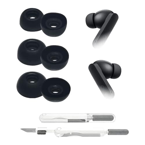 Image of umvowuxa Replacement Ear Tips For CMF BY NOTHING Buds Pro 2 Headphones[Added cleaning pen] Made Of Soft And Comfortable Silicone Material For CMF Buds Pro 2 Eartips Accessories(Black)