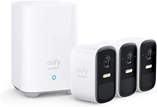 Image of eufy Security, eufyCam 2C Wireless Home Security Camera System, 180-Day Battery Life, HD 1080p, IP67 , 3-Cam Kit, No Monthly Fee (Renewed), Gray+white, (T88323D2-F0)