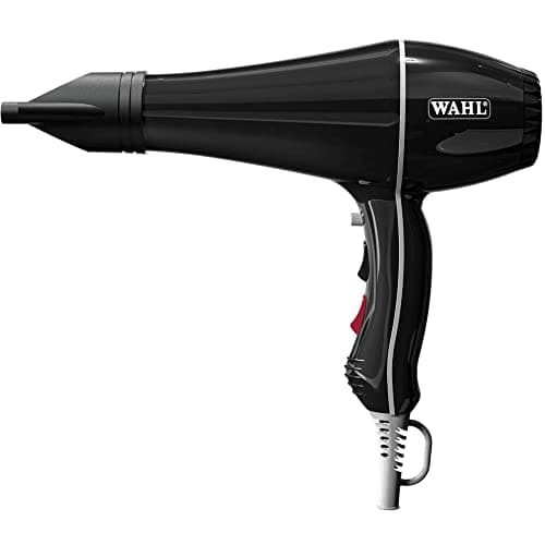 Image of Wahl Powerdry, 2000W Hairdryer, Hair Dryers for Women, Reduces Static and Frizz, Tourmaline Coated Grille, Cool Shot Button, 3 Heat and 2 Speed Settings, Two Concentrator Nozzle, Black