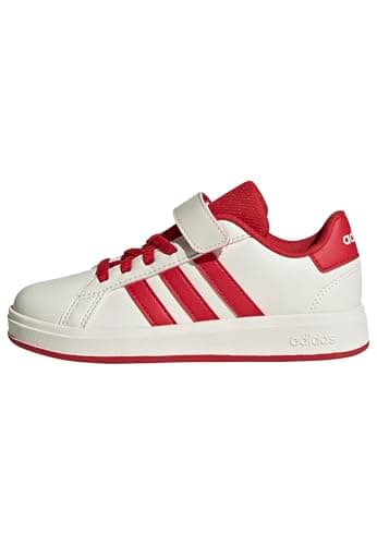 Image of adidas Unisex Kids Grand Court 2.0 Shoes Children, Off White/Collegiate Red/Core Black, 11 UK Child