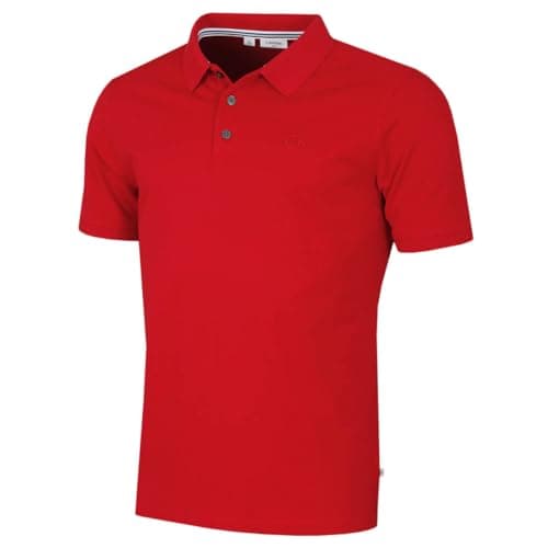 Image of Calvin Klein Mens Campus Coastal Polo Shirt - Red - M