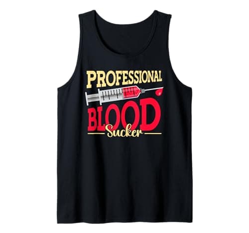 Image of Professional Blood Sucker Nurse Medical Health Care Nurses Tank Top