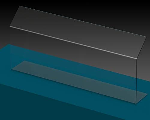 Image of Displays UK Budget Clear Perspex Acrylic Sneeze Guard/Security Screen - Medium - 900mm Wide