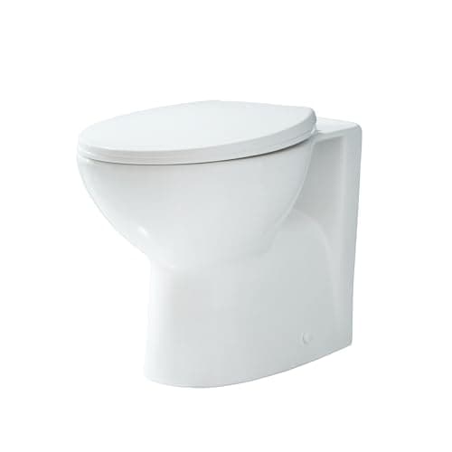 Image of Milano Newby White Ceramic Back to Wall Toilet WC Pan Soft Close Seat