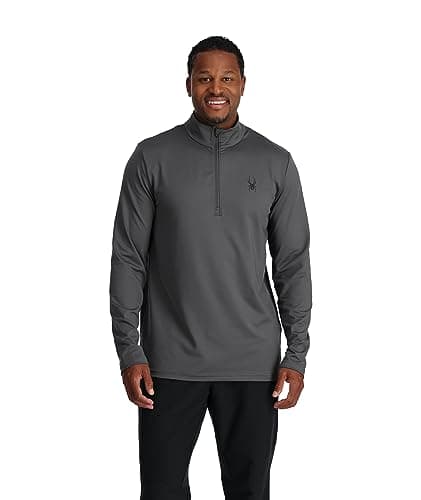 Image of Spyder Men's Prospect Half Zip T-Neck Ski Base Layer, Polar, S