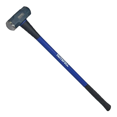 Image of Faithfull FAIFG14 14 lb Fibreglass Sledge Hammer 6.35 kg (14 lb) Non Slip Handle, Blue/Black