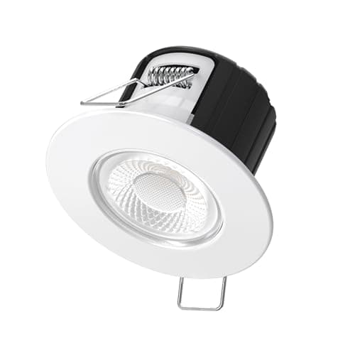 Image of Bright Source ECO5 LED Recessed Emergency Dimmable Downlight, 5w, 4000K Cool White, 560lm, IP65 Rated with Bezel, Fire Rated, 55mm Cutout