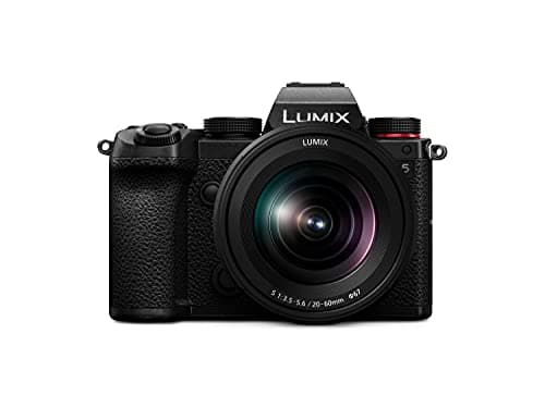 Image of Panasonic LUMIX DC-S5 S5 Full Frame Mirrorless Camera body, 4K 60P Video Recording with Flip Screen and Wi-Fi, L-Mount, 20-60 mm Lens, 5-Axis Dual I.S, (Black)